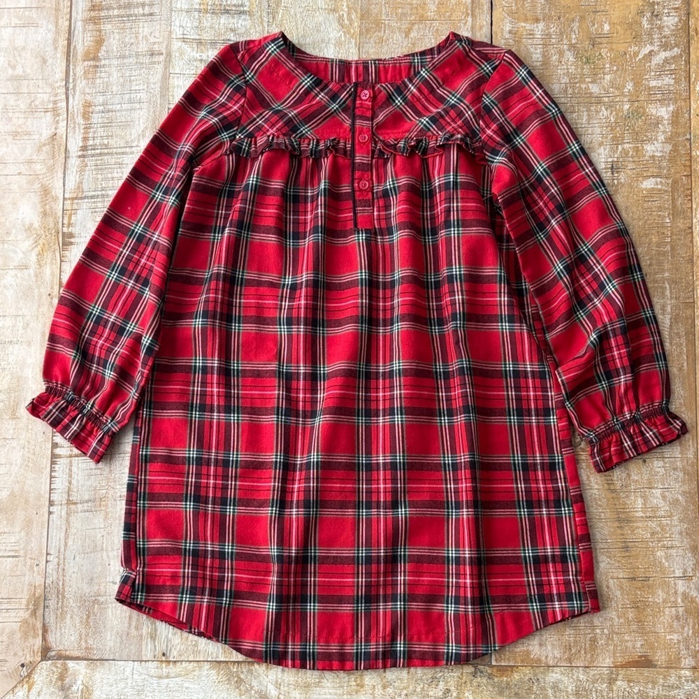 Crewcuts Girls Plaid Nightgown M(8-9)